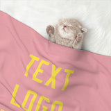 Custom Light Pink Light Yellow Pet Blanket