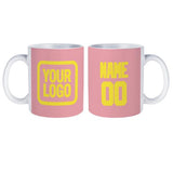 Custom Light Pink Light Yellow Mug
