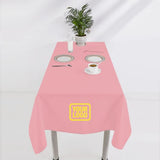 Custom Light Pink Light Yellow Square Table Cloth