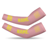 Custom Light Pink Light Yellow Arm Sleeve