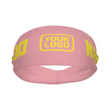 Custom Light Pink Light Yellow Sports headband