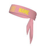Custom Light Pink Light Yellow Headband