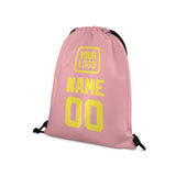 Custom Light Pink Light Yellow Drawstring Bag