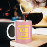 Custom Light Pink Light Yellow Mug