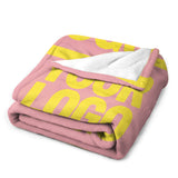 Custom Light Pink Light Yellow Blanket