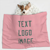 Custom Light Pink Blue Green Pet Blanket