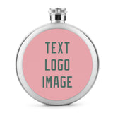 Custom Light Pink Blue Green Hip Flask