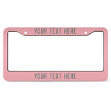 Custom Light Pink Blue Green License Plate Frame