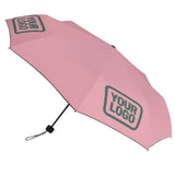 Custom Light Pink Blue Green Automatic Umbrella