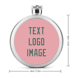 Custom Light Pink Blue Green Hip Flask