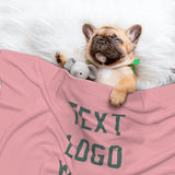 Custom Light Pink Blue Green Pet Blanket