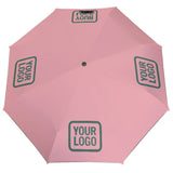 Custom Light Pink Blue Green Automatic Umbrella