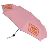 Custom Light Pink Orange Automatic Umbrella
