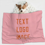 Custom Light Pink Orange Pet Blanket
