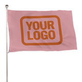 Custom Light Pink Orange Flag