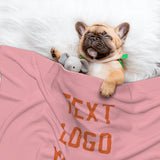 Custom Light Pink Orange Pet Blanket