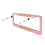 Custom Light Pink Orange License Plate Frame