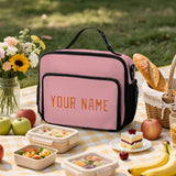 Custom Light Pink Orange Lunch Bag