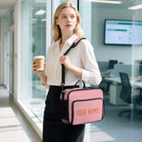 Custom Light Pink Orange Lunch Bag