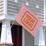 Custom Light Pink Orange Flag