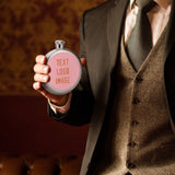 Custom Light Pink Orange Hip Flask