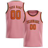 Custom Light Pink & Orange Colors Design Sports Basketball Jersey