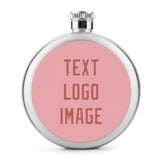 Custom Light Pink Copper Rose Hip Flask
