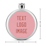 Custom Light Pink Copper Rose Hip Flask