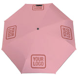 Custom Light Pink Copper Rose Automatic Umbrella