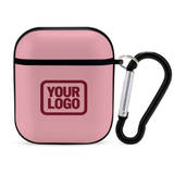Custom Light Pink Crimson Red AirPods Case