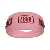 Custom Light Pink Crimson Red Sports headband