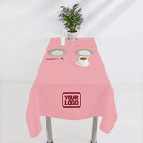 Custom Light Pink Copper Rose Square Table Cloth