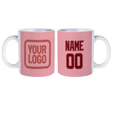 Custom Light Pink Crimson Red Mug