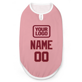Custom Light Pink Crimson Red Pet Vest