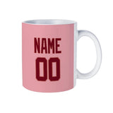 Custom Light Pink Crimson Red Mug