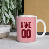 Custom Light Pink Crimson Red Mug