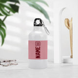 Custom Light Pink Crimson Red Sports Bottle