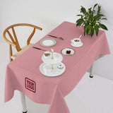 Custom Light Pink Copper Rose Square Table Cloth