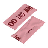 Custom Light Pink Crimson Red Sports headband
