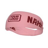 Custom Light Pink Crimson Red Sports headband