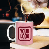 Custom Light Pink Crimson Red Mug