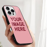 Custom Light Pink Crimson Red Phone Case