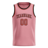 Custom Light Pink & Copper Rose Colors Design Sports Basketball Jersey