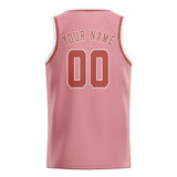 Custom Light Pink & Copper Rose Colors Design Sports Basketball Jersey