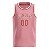 Custom Light Pink & Copper Rose Colors Design Sports Basketball Jersey