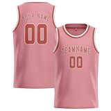 Custom Light Pink & Copper Rose Colors Design Sports Basketball Jersey