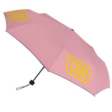 Custom Light Pink Gold Automatic Umbrella