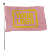Custom Light Pink Gold Flag