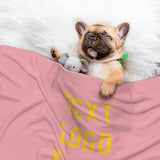 Custom Light Pink Gold Pet Blanket