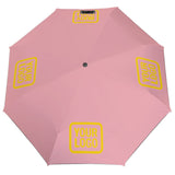 Custom Light Pink Gold Automatic Umbrella
